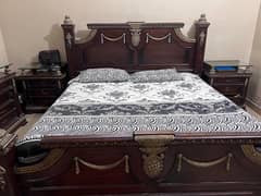 Bed with dressing table