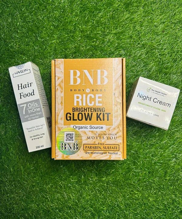 BNB rice kit + hair food + night cream 0