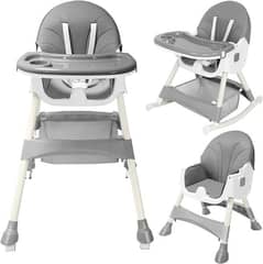 baby high chair transforms seamlessly, from a child's dining chair,