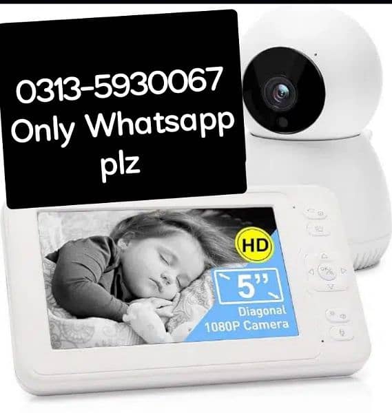 BT vedio baby monitor 5 inche larg screen Rotatable Camera tow way 0