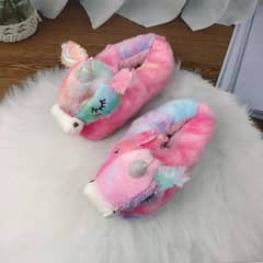 emoji and unicorn softy slippers