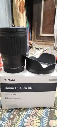 Sigma 16mm 1.4 For Sony Mount.