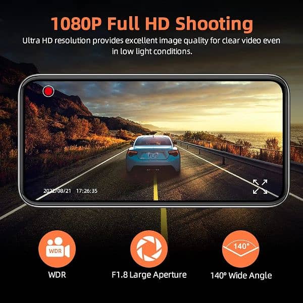 Full HD 1080P Mini Front WiFi dashcam Loop Recording car dash camera 5