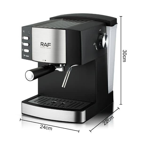 RAF COFFEE MAKER TWIN BREW PRO 20 BAR ESPRESSO AND CAPPUCCINO MACHINE 4