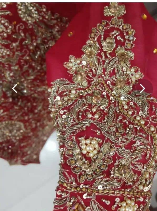 Red bridal lehnga/barat dress/wedding bridal lehnga 1 time wore 3