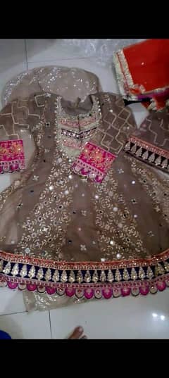 wedding/mehndi/dholki dress beautiful net frock wore for few hours