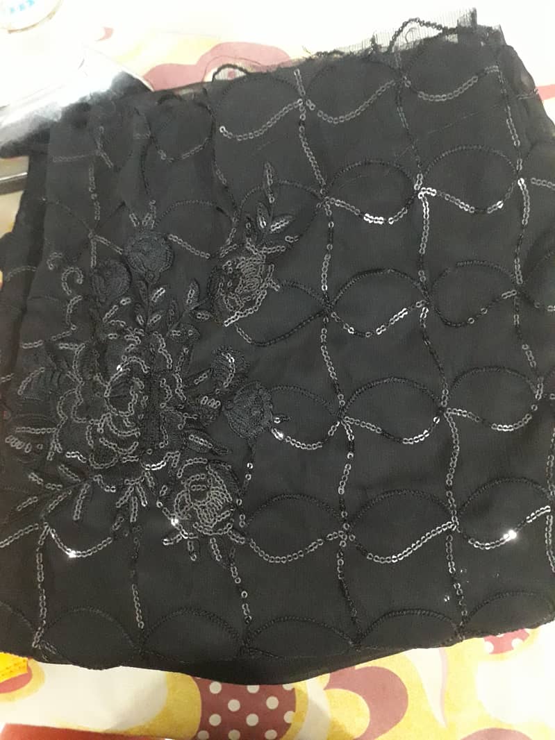 Black chiffon saree 0