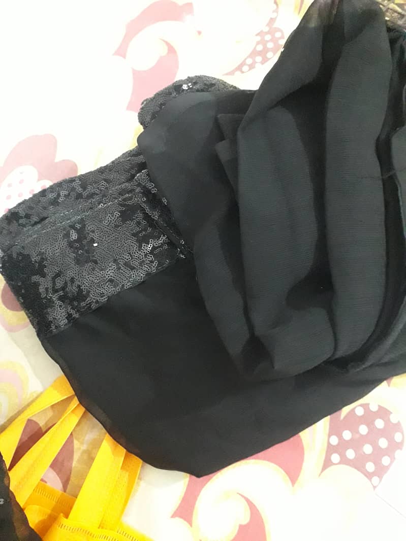 Black chiffon saree 3