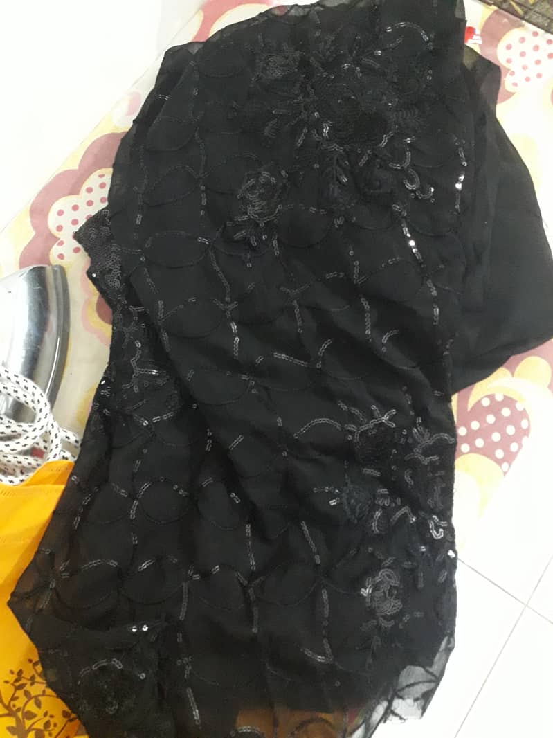 Black chiffon saree 6