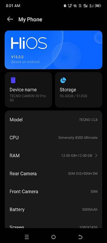 Tecno camon 30 Pro 5G 8