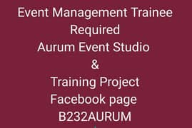 Female Trainee Event Management Executive