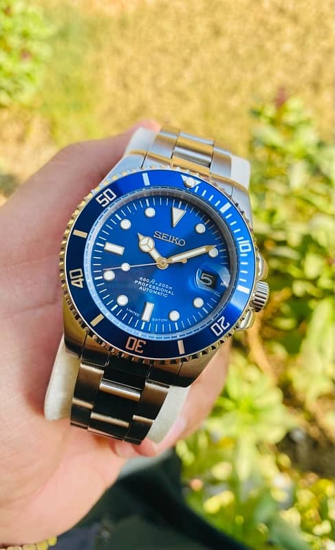 SEIKO SUBMARINER BLUE 5