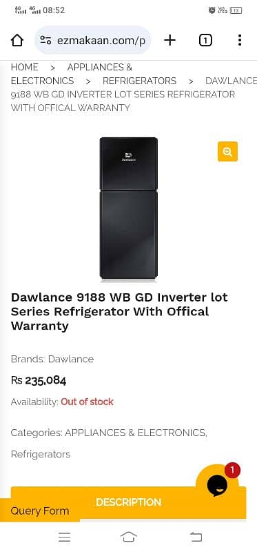 Dawlance inverter Glass door 7