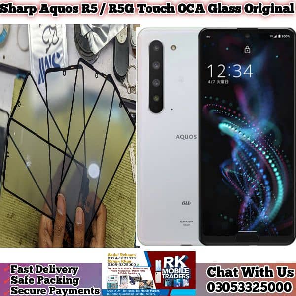 Aquos R2, R3, R5 - Touch Glass, Panel, Back Glass & Accessories 5