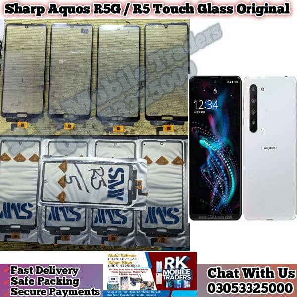 Aquos R2, R3, R5 - Touch Glass, Panel, Back Glass & Accessories 6