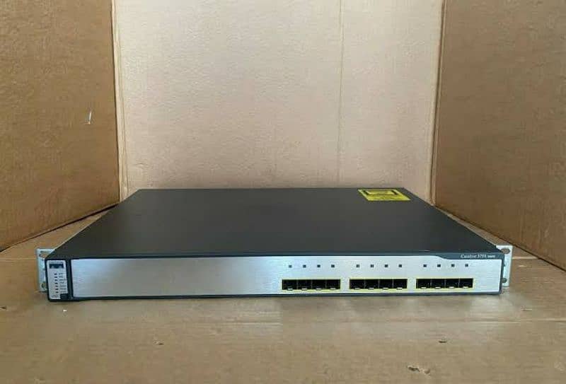 Cisco Catalyst 3750G 12 Port Gigabit SFP Switch - WS-C3750G-12S-E 3