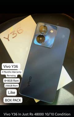 Vivo Y36 Mint Condition with 4 Month Warranty