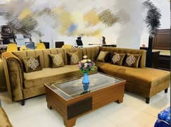 7 Seater sofa set / Corner sofa / Velvet sofa / L Shape sofa set