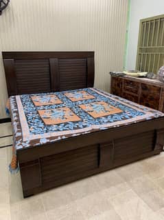 brand new bed with side tables