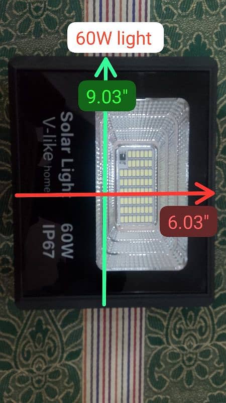 60 watt 100 watt solar flood light with remote control solar panel 0