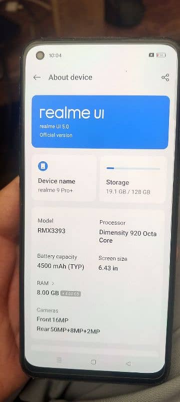 realme 9pro plus 5g 10.10 full box original charger zero condition 2