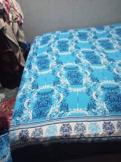 Wooden Double Bed, With Mattress For Sale,