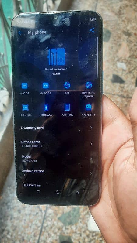 urgent sale Tecno spark 7T 4/64 0