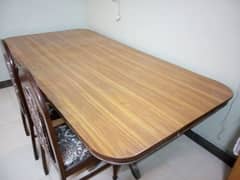 shiham wood dining table with 7 chairs