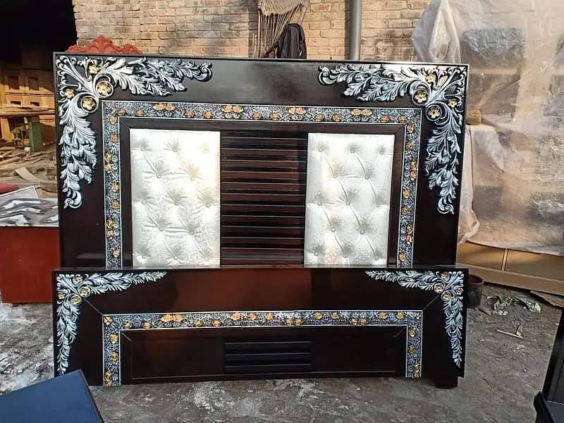 bed dressing side table /double bed /Poshish bed/ bed set /Furniture 6