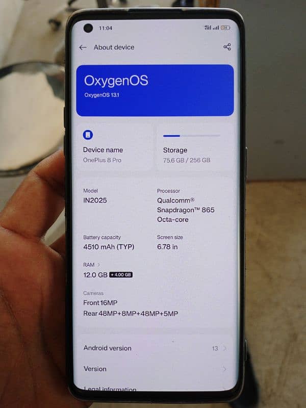 OnePlus 8pro 10/10 Condition PTA Approve Dual Sim 0