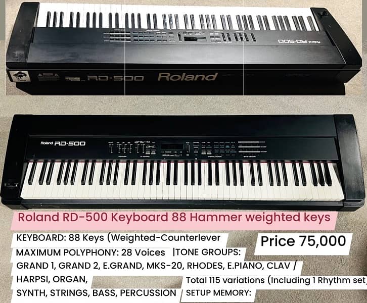 Casio PX-500L 88 Hammer weighted keys Digital Piano Guitar Wilsons 3