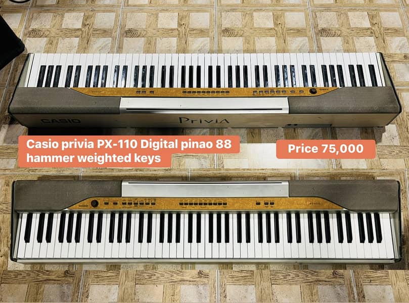 Casio PX-500L 88 Hammer weighted keys Digital Piano Guitar Wilsons 12