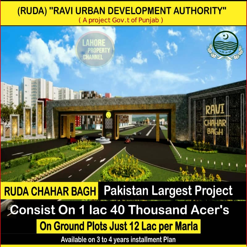 CHAHAR BAGH 1 KANAL PLOT Corner Facing Park 5