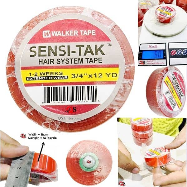 Hair system WIG Tape Red Role - Double Sided Easy Removable 12 YARD 1