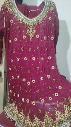 formal heavy dress with shrara and dupatta