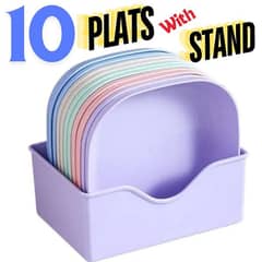 10 plates with stand