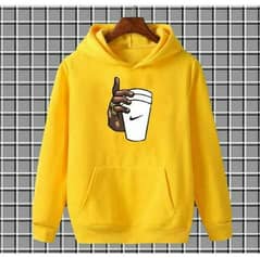 1pc Men's cotton fleece printed Hoodie