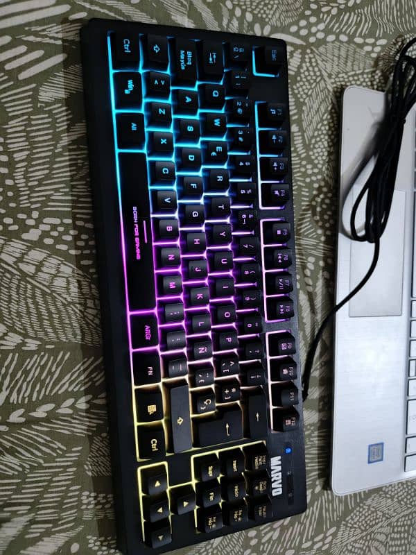 K607 RGB Professional Gaming Keyboard 87 keys with RGB Lights 4