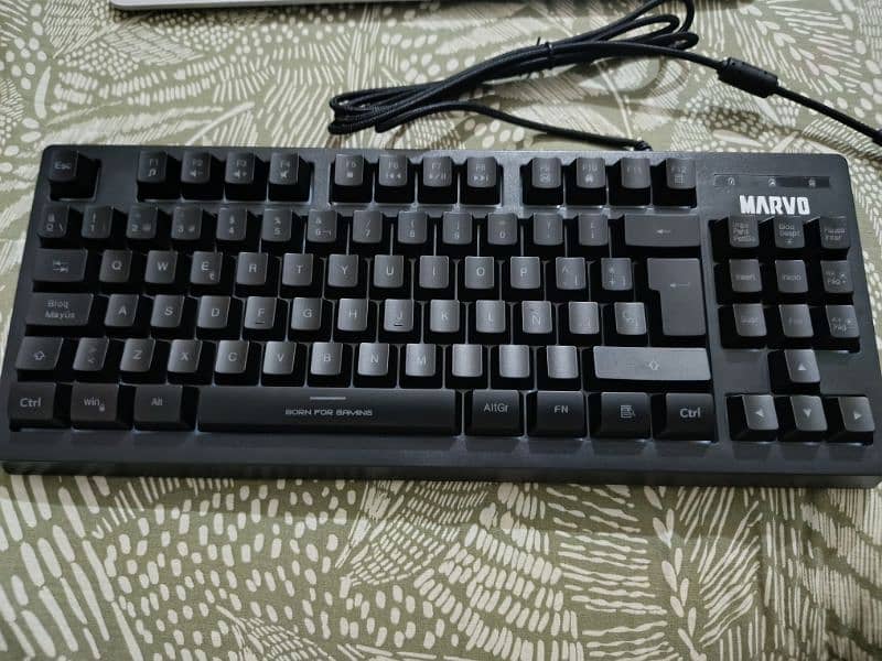 K607 RGB Professional Gaming Keyboard 87 keys with RGB Lights 7