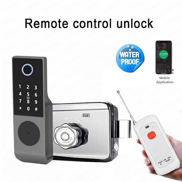 Remote control main gate Smart Tuya finger Wifi Door lock electric 0