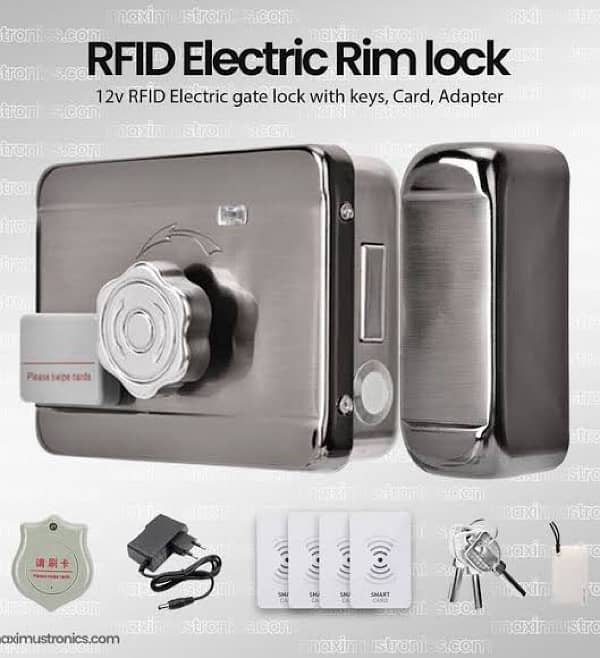 electric door lock main gate card access rim security lock main gate 0