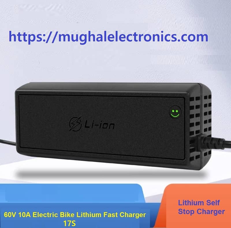 60V 10A Electric Lithium Fast Charger 71.4V 17S 10A Self Stop Charger 0