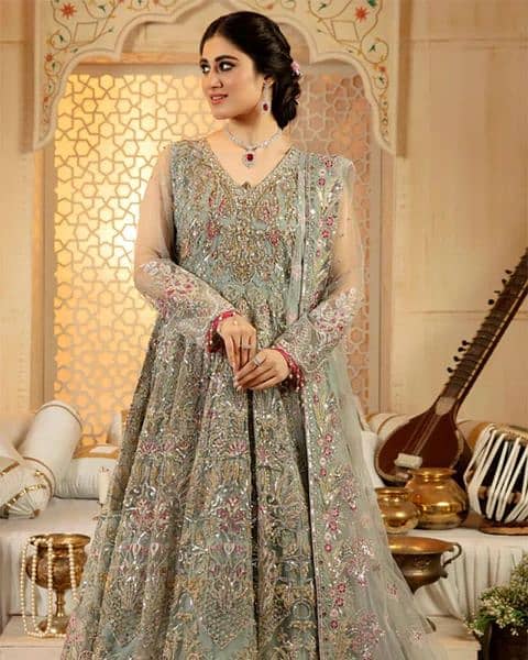 Bridal Maxi 3 piece in Medium size for Walima/ wedding dress 4