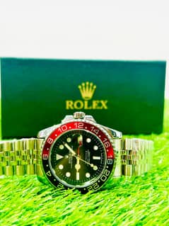 "Luxury Timepiece: Rolex GMT-Master II Red & Black Dial Watch"