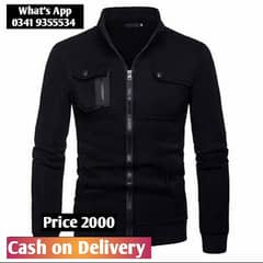 Men's Stitched Fleece Zipper Jacket