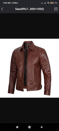 brown leather jacket 100% real leather , premium Export quality