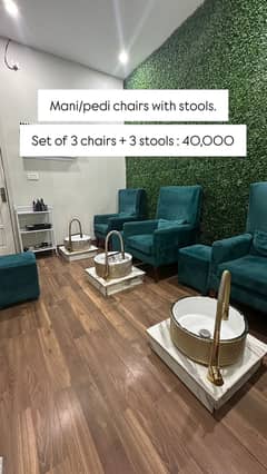 Mani/Pedi Chairs with Stools