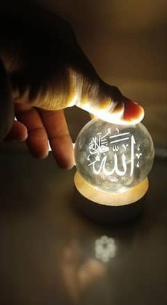 New Moon Table Lamp with light Allah Muhammad