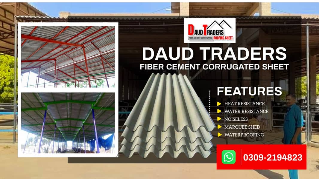 Fiber Cement Corrugated Sheets,Roofing,Warehouse DairyFarm CattleSh 0