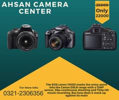 Dslr Camera Canon 1100d With Lens Contact No 03212306356